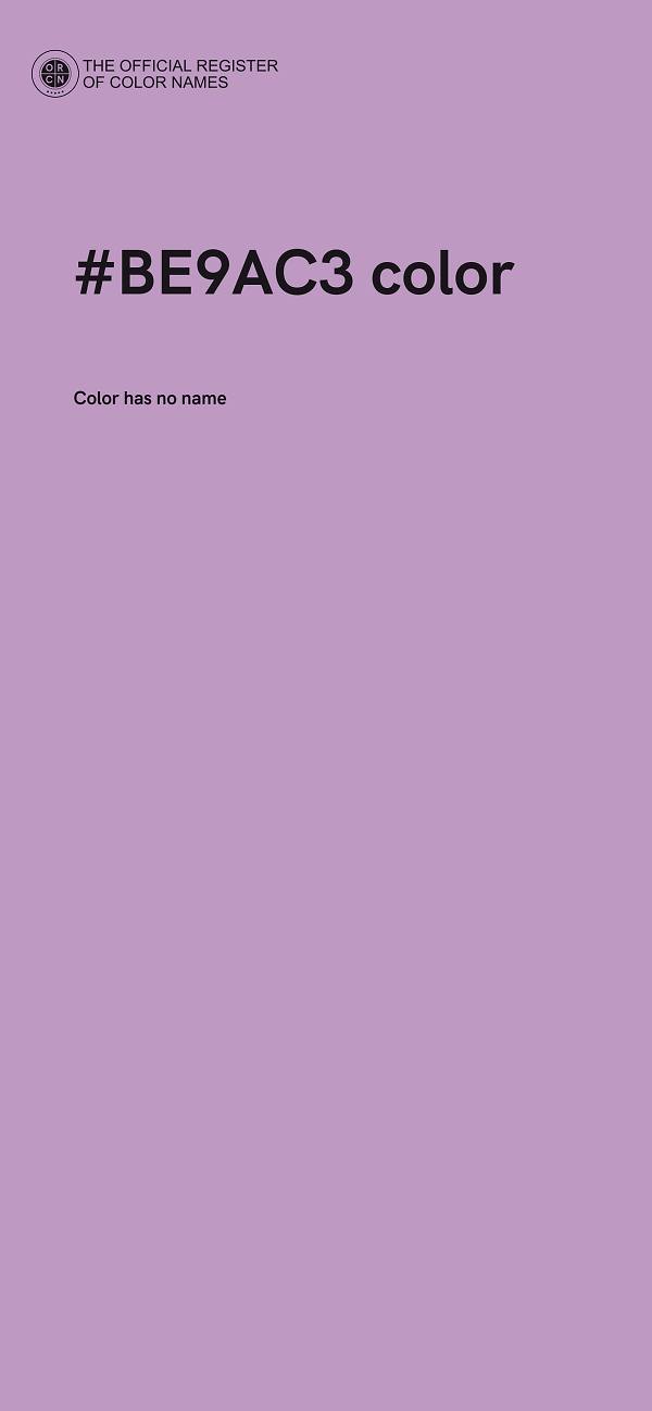 #BE9AC3 color image