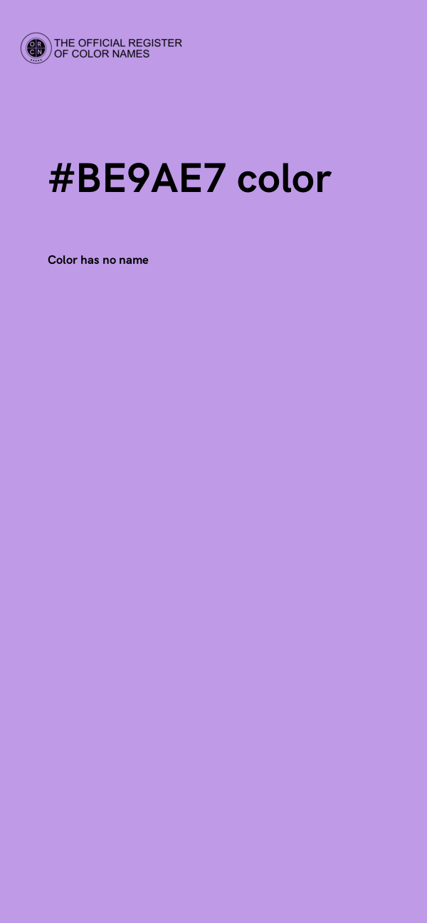 #BE9AE7 color image