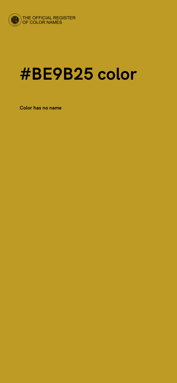 #BE9B25 color image
