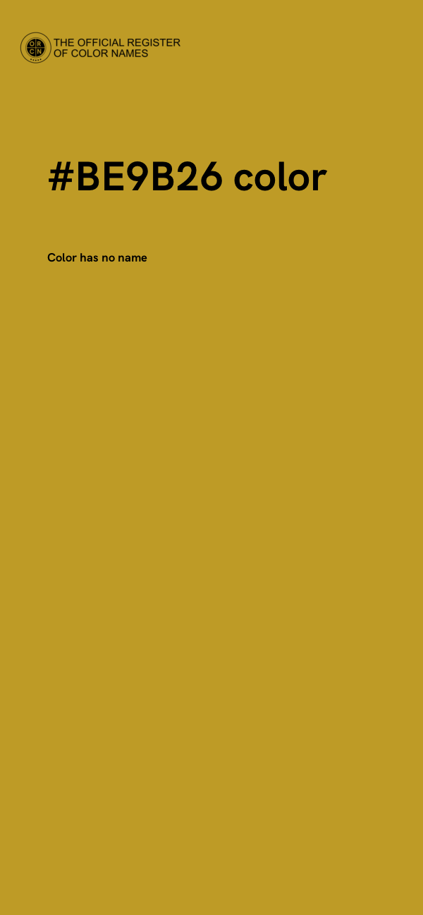 #BE9B26 color image