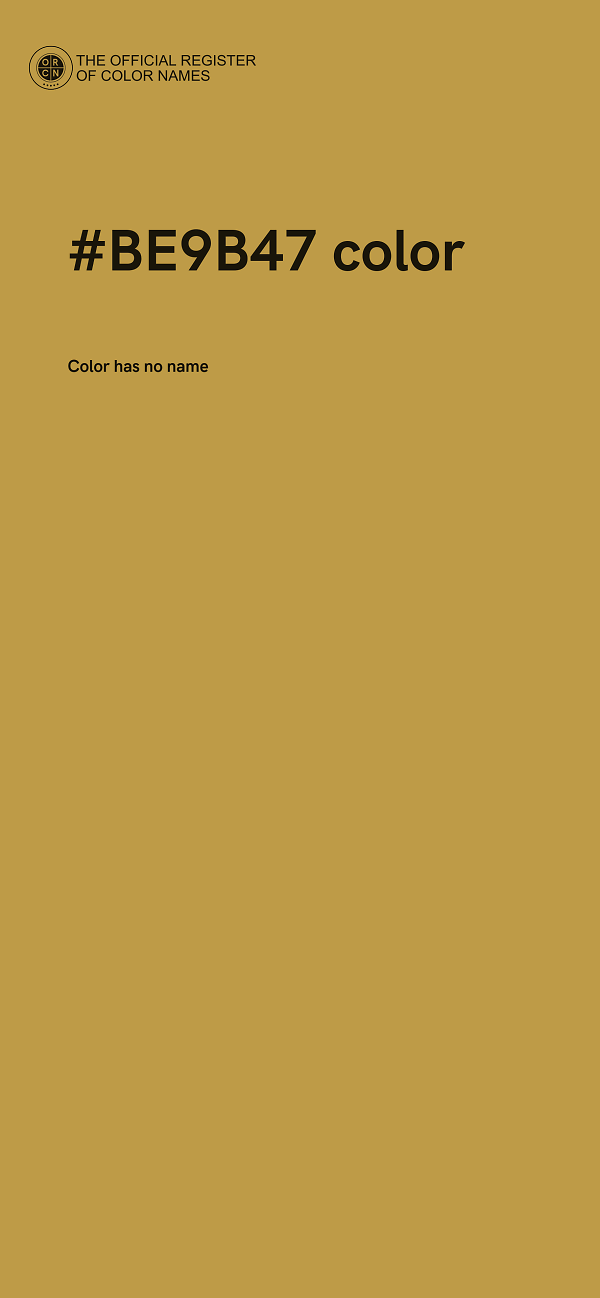 #BE9B47 color image