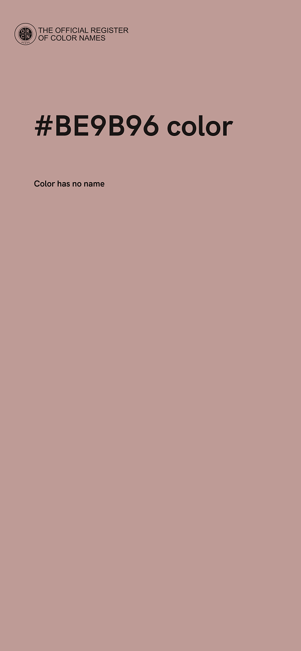#BE9B96 color image