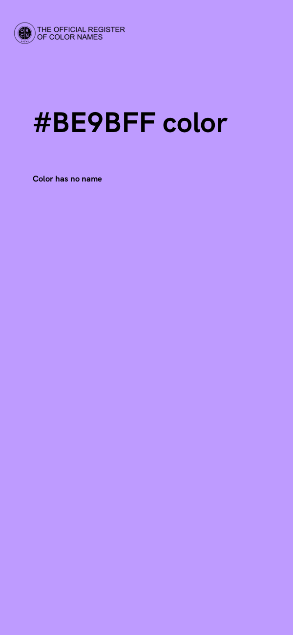 #BE9BFF color image