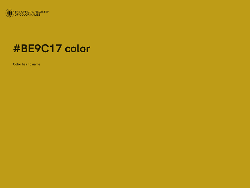#BE9C17 color image