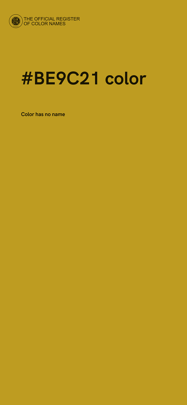#BE9C21 color image