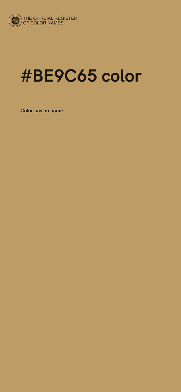 #BE9C65 color image