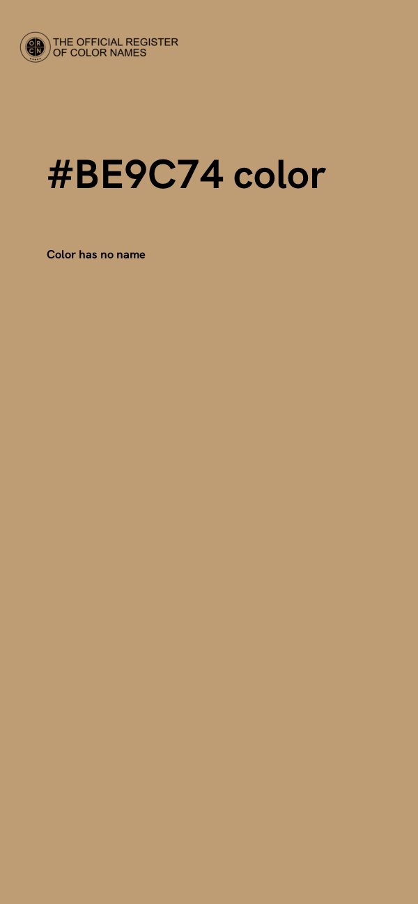 #BE9C74 color image