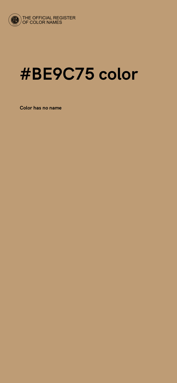 #BE9C75 color image