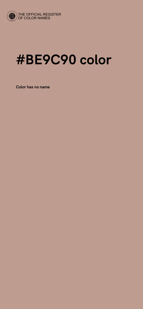#BE9C90 color image