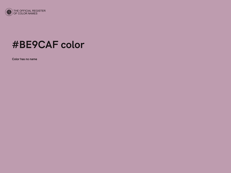 #BE9CAF color image