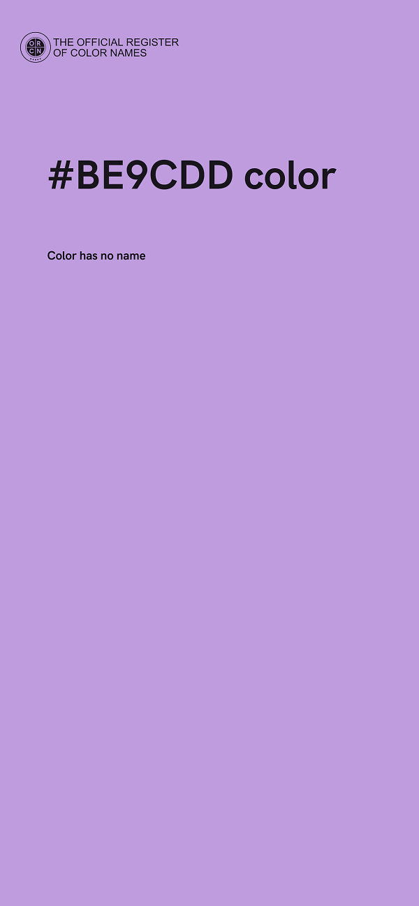 #BE9CDD color image