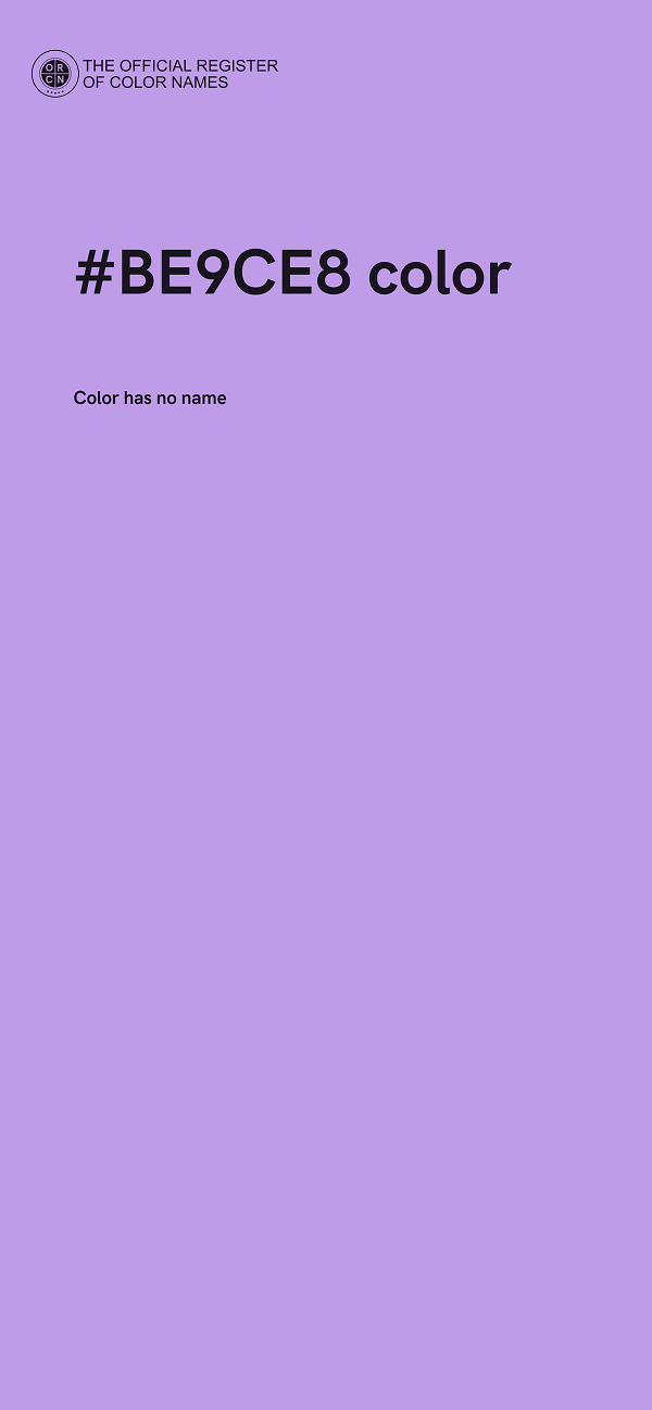 #BE9CE8 color image