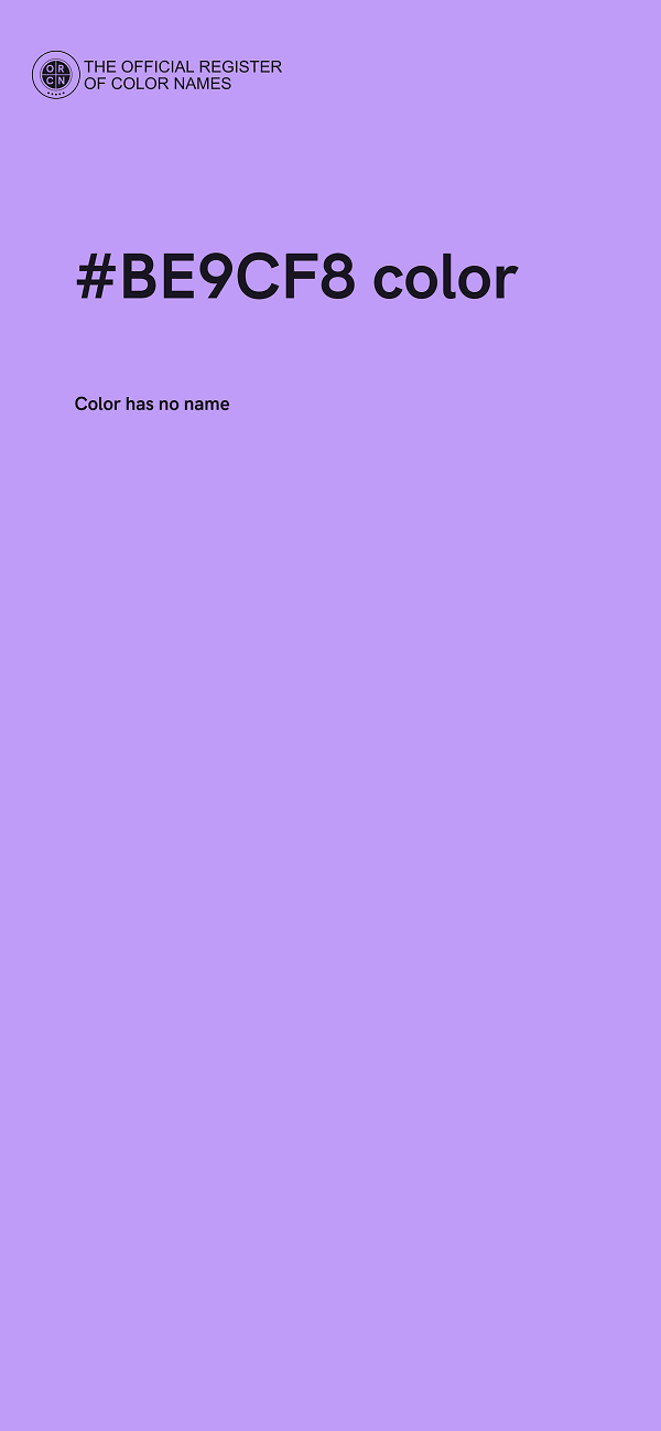 #BE9CF8 color image