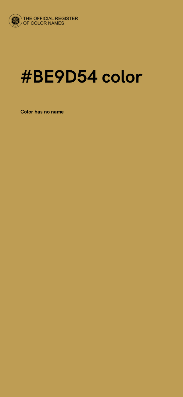 #BE9D54 color image