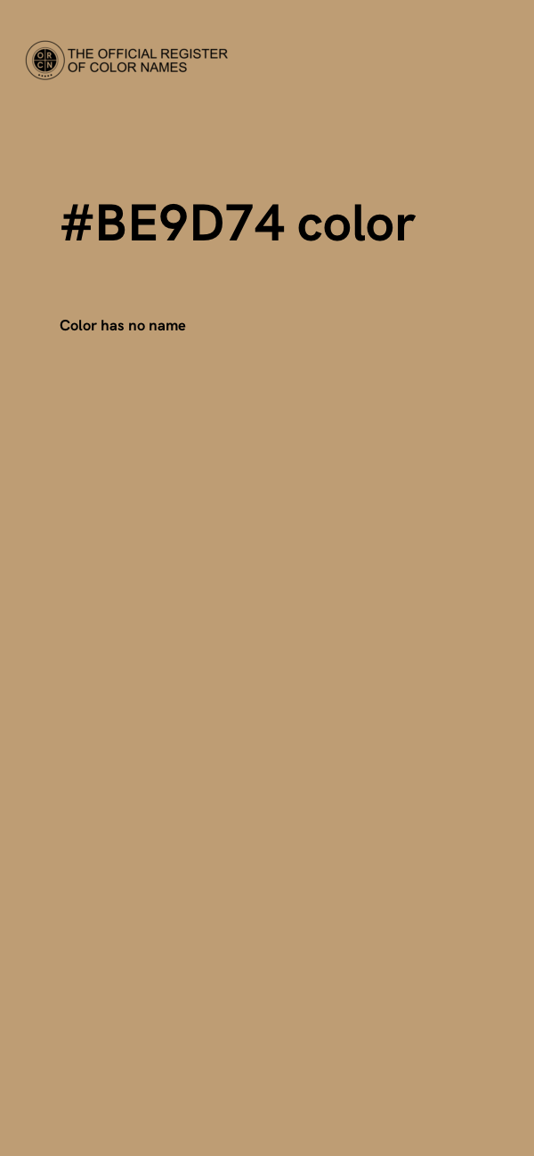 #BE9D74 color image