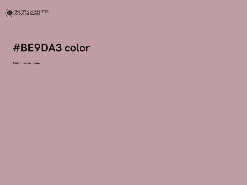 #BE9DA3 color image