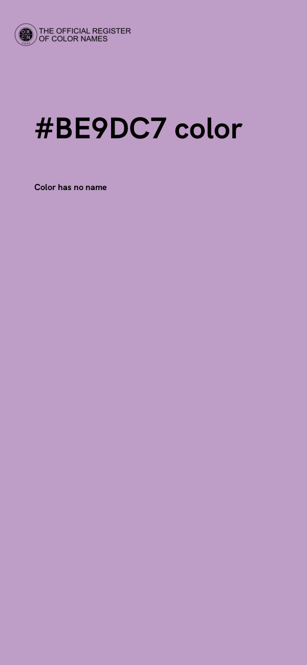 #BE9DC7 color image
