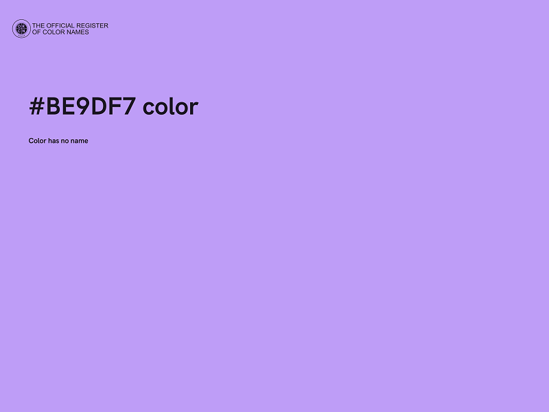 #BE9DF7 color image