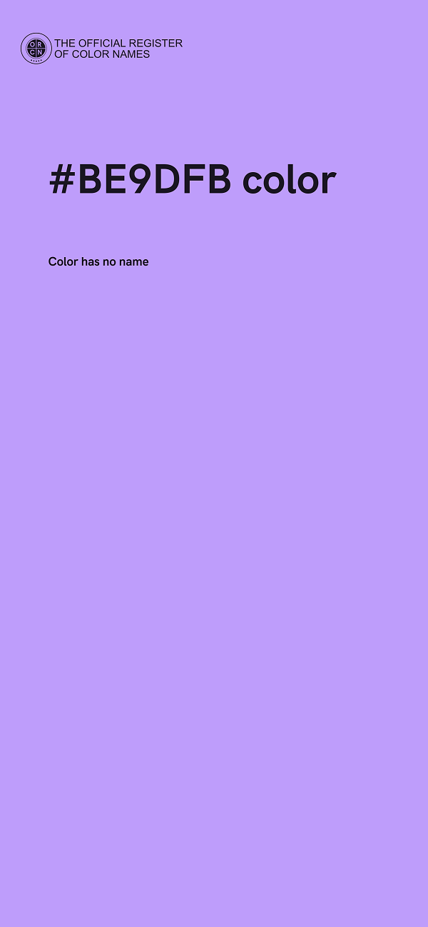 #BE9DFB color image