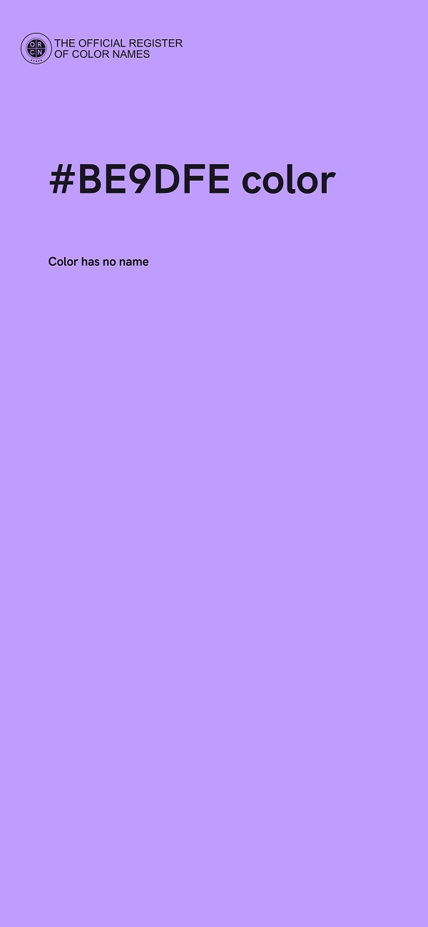 #BE9DFE color image