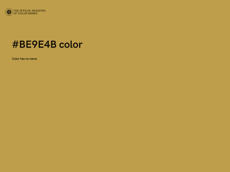 #BE9E4B color image