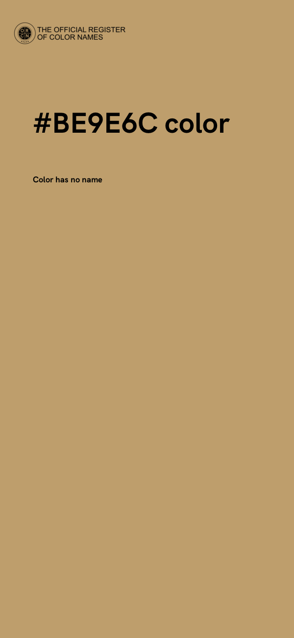 #BE9E6C color image