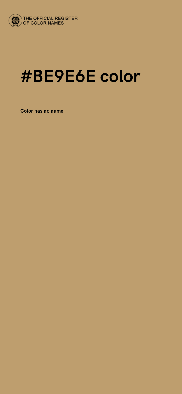#BE9E6E color image