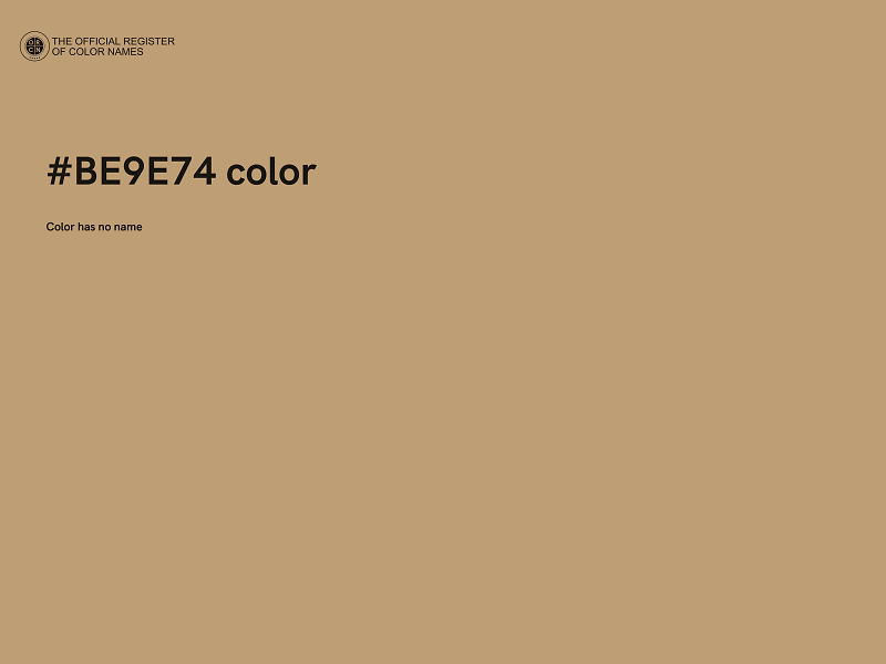 #BE9E74 color image