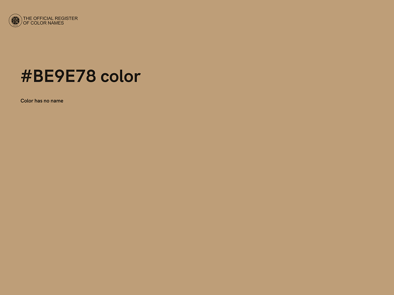 #BE9E78 color image