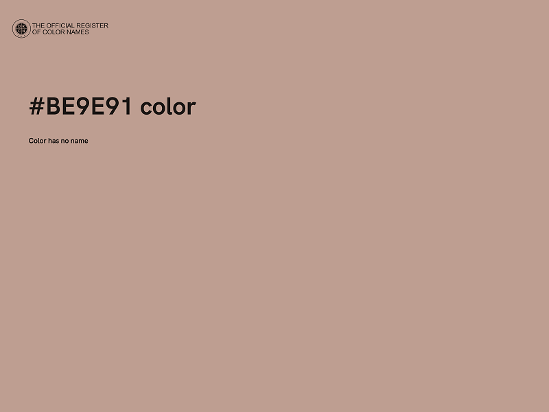 #BE9E91 color image