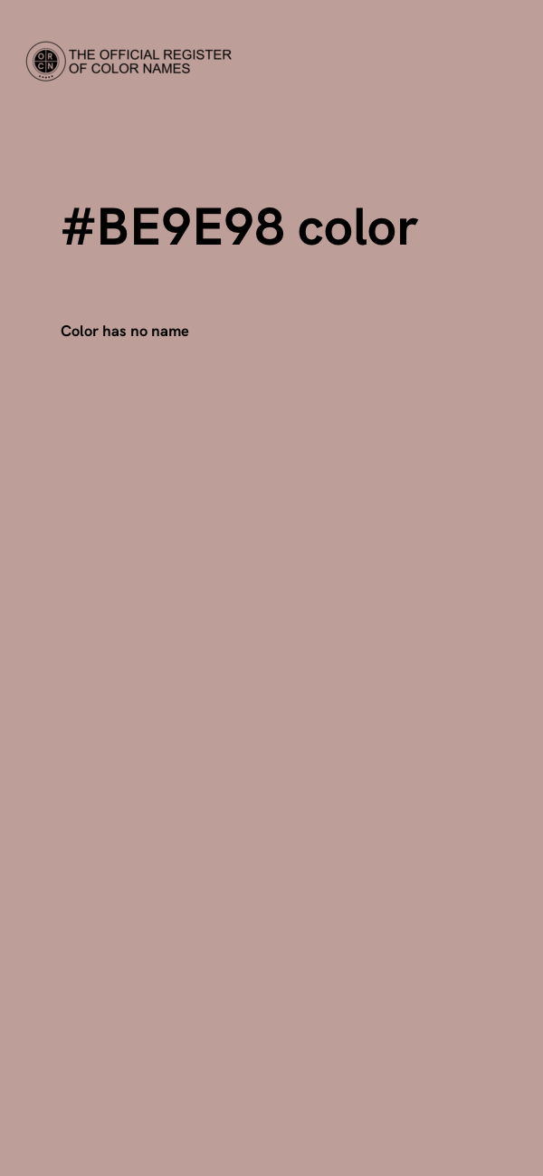 #BE9E98 color image