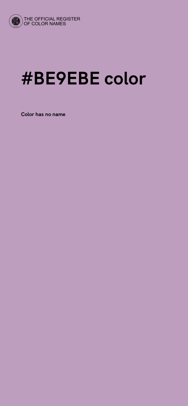 #BE9EBE color image