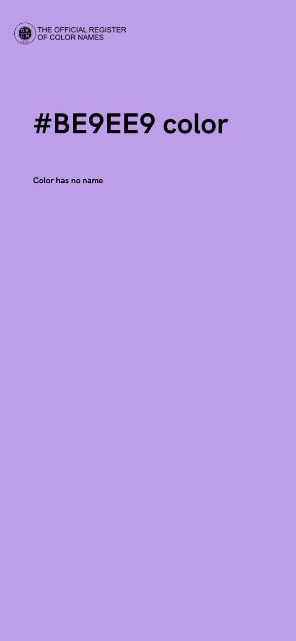 #BE9EE9 color image