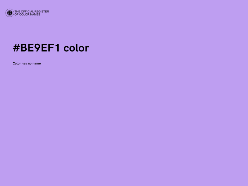 #BE9EF1 color image