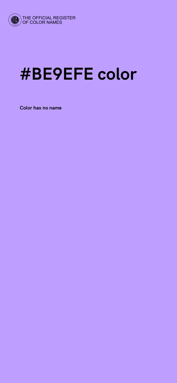 #BE9EFE color image