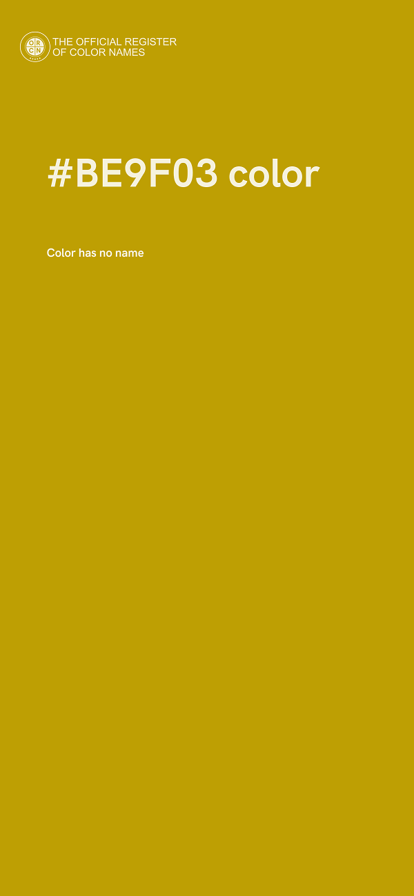 #BE9F03 color image