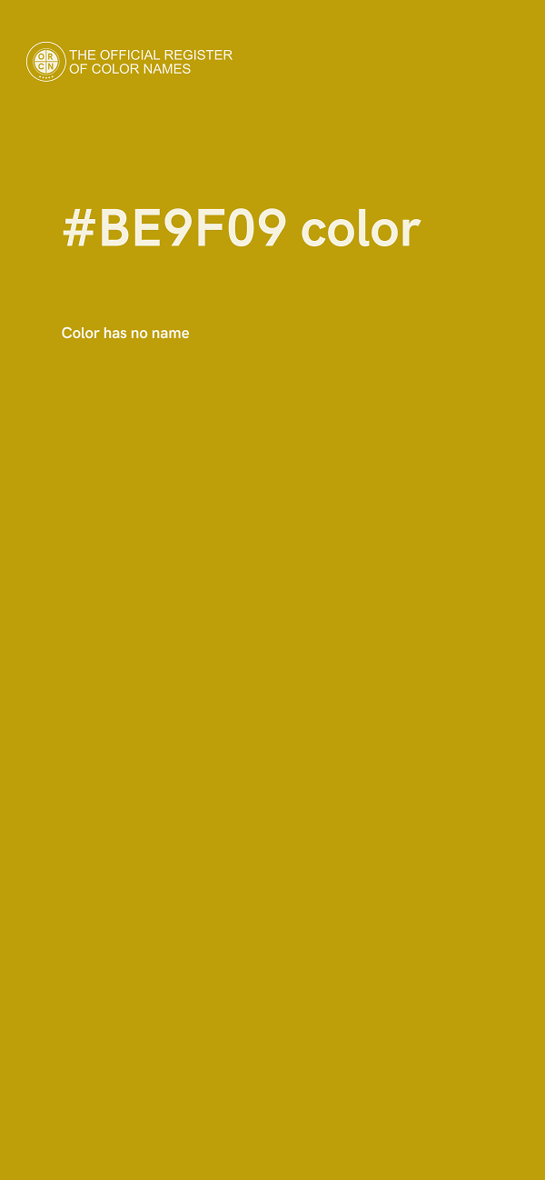 #BE9F09 color image
