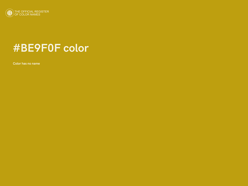 #BE9F0F color image