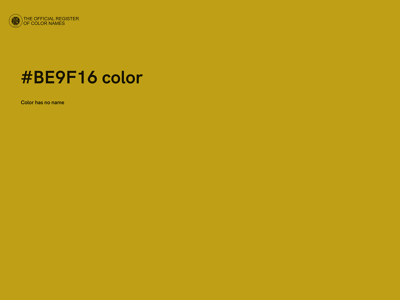 #BE9F16 color image