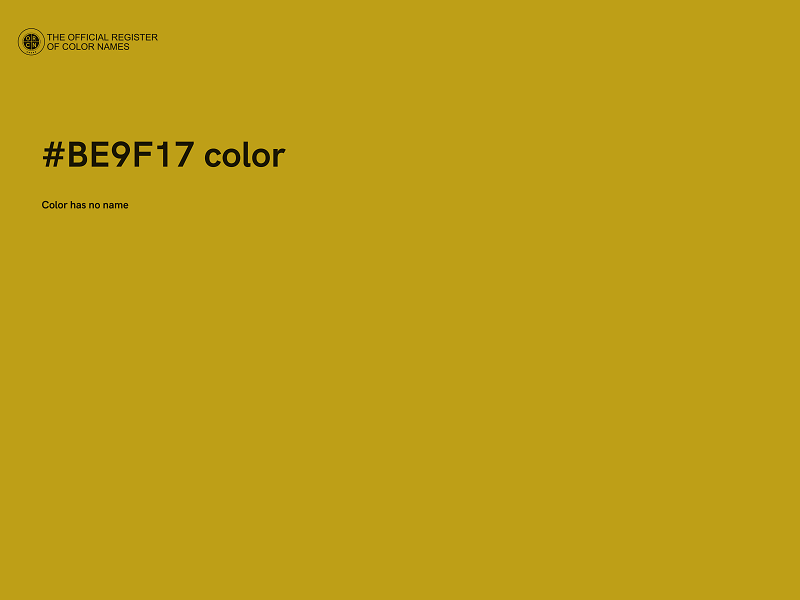 #BE9F17 color image