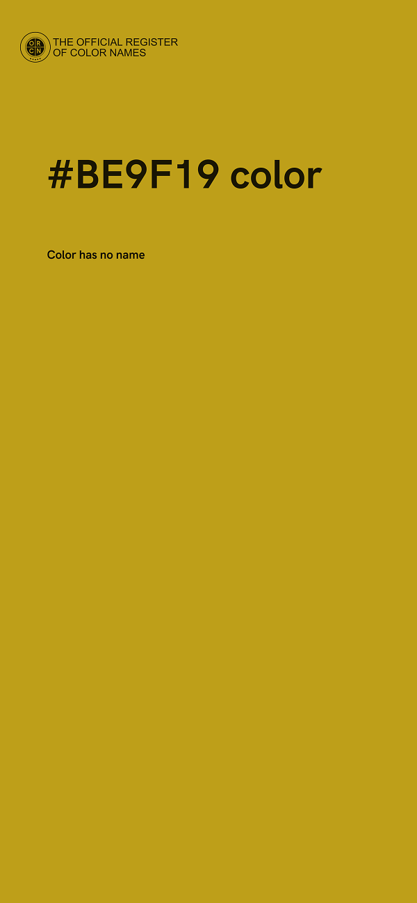 #BE9F19 color image