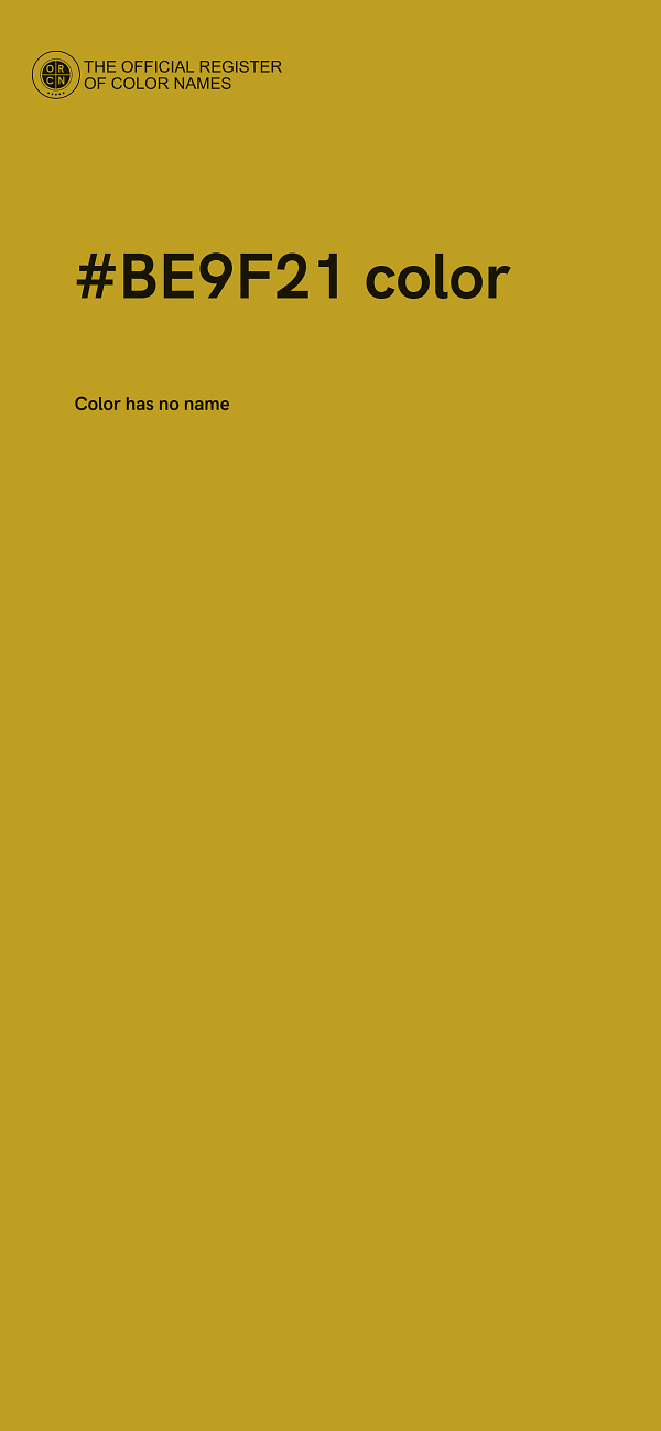 #BE9F21 color image