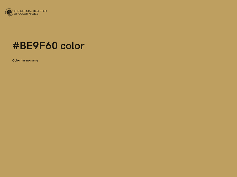 #BE9F60 color image