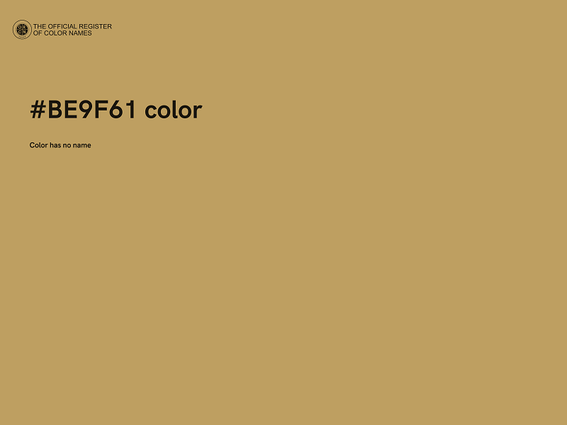 #BE9F61 color image
