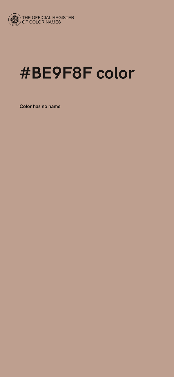 #BE9F8F color image