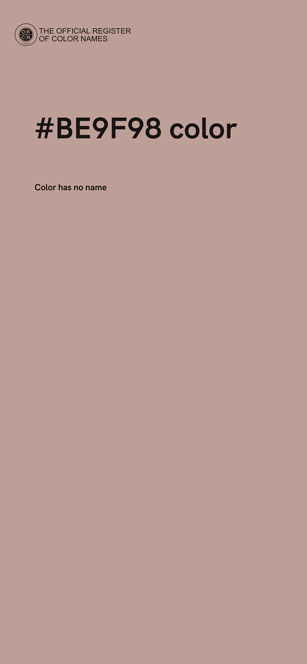 #BE9F98 color image