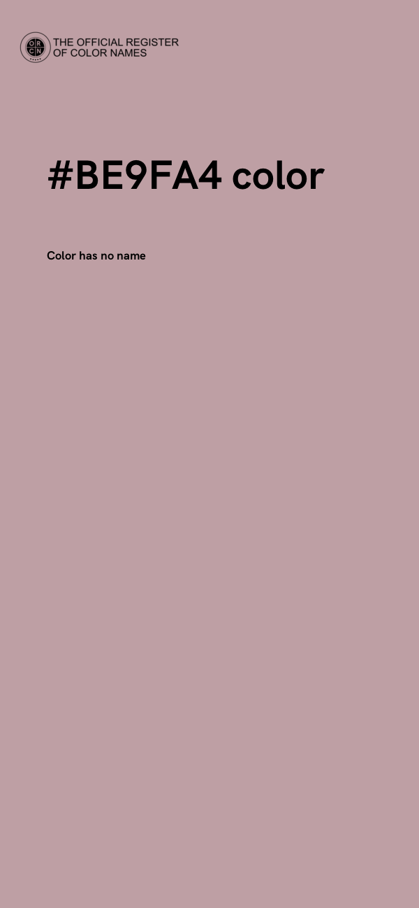 #BE9FA4 color image