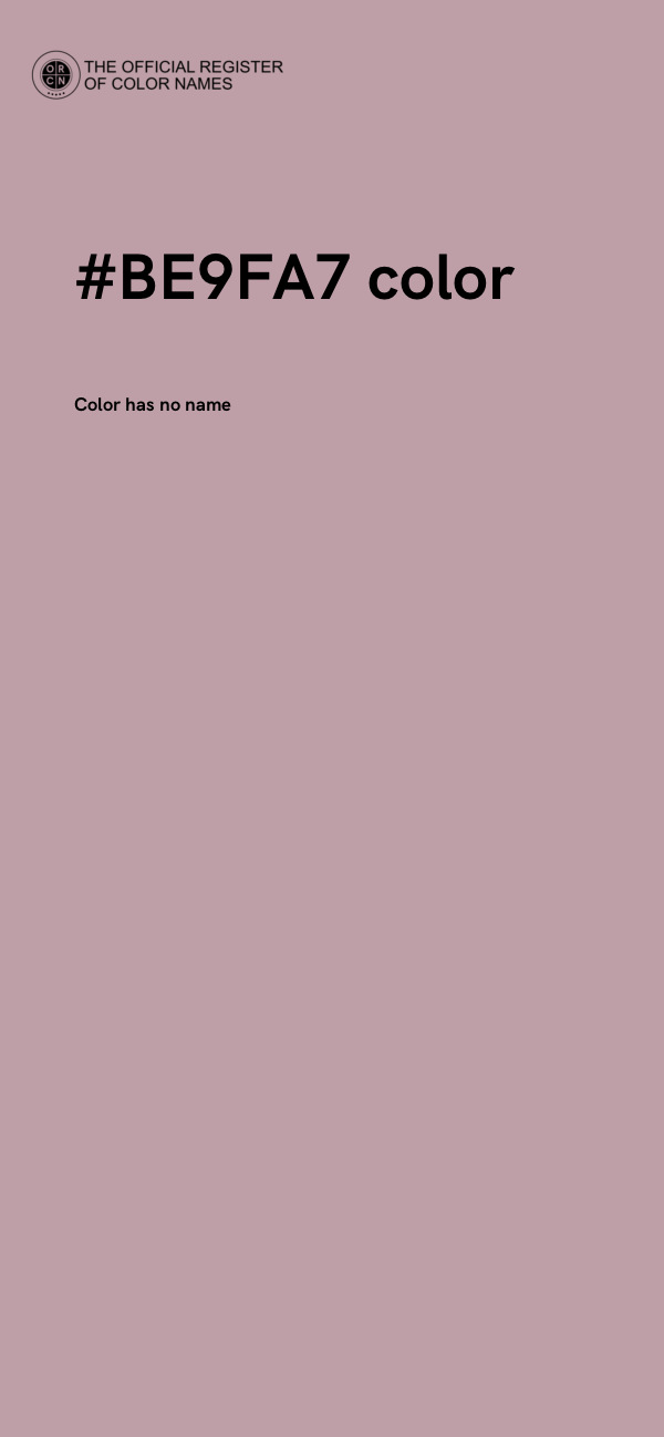 #BE9FA7 color image