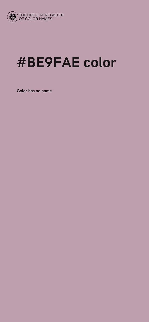 #BE9FAE color image
