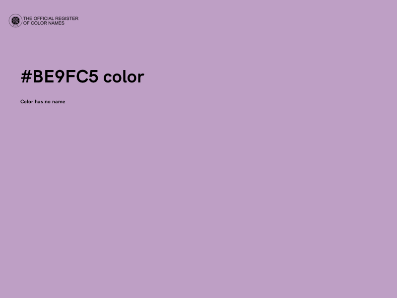 #BE9FC5 color image